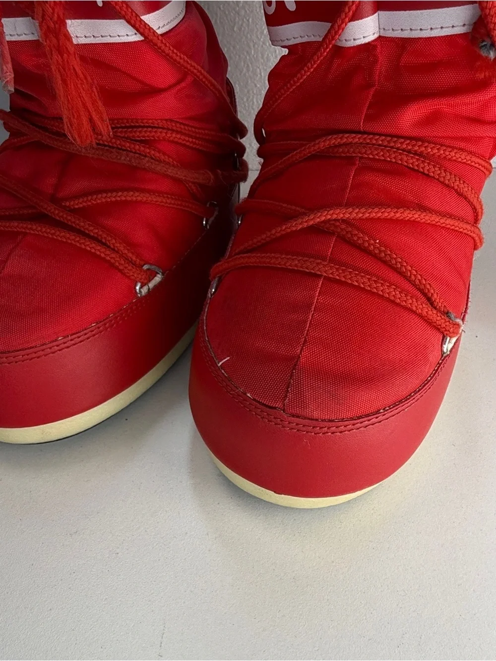 Moon Boot Original Red Nylon Snow Boots kids EU 31 34 Kids 13.5 - 2.5